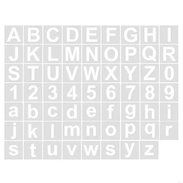 stencils lettres chiffres blancs classiques peinture papier bois métal verre tissu
