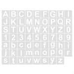 stencils lettres chiffres blancs classiques peinture papier bois métal verre tissu