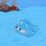 ornement lumineux dessin animé figurines animaux transparentes motifs colorés résine finition mat cartoon miniature