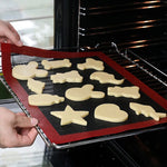 tapis cuisson silicone antiadhésif rouge noir texture tissu moderne cake baking