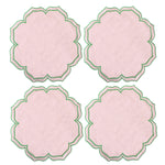 serviettes table coton bordure brodée décoration Noël mariage table repas maison