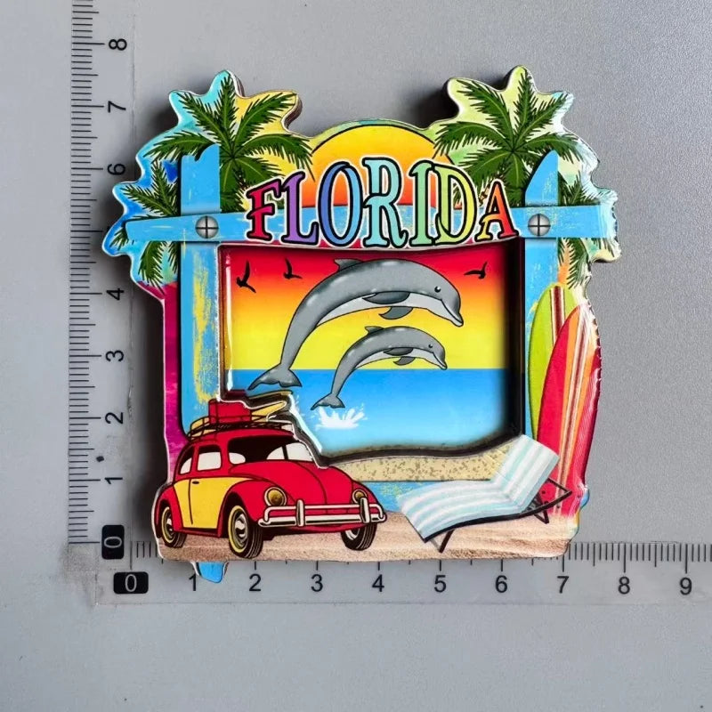 aimant réfrigérateur décoration voyage monuments américains villes californie souvenir magnetique pvc souple graphique