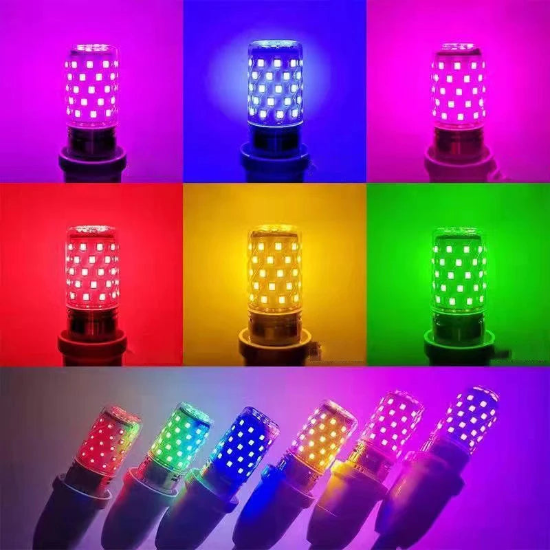 ampoule led e27 12w violet bleu vert rouge moderne perforée 180° 2700k 6500k