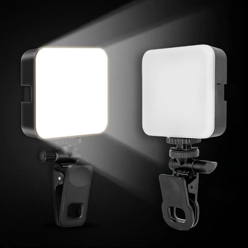 lampe led selfie noir blanche clip réglable modernes maquillage tiktok direct videoconférence