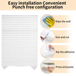 rideaux plissés blancs adhésifs sans fil opaques modernes fenêtres salon chambre