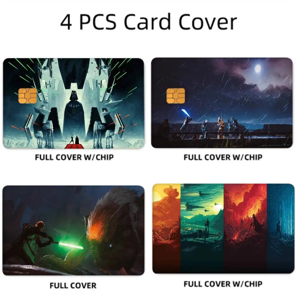 protège cartes star wars illustrations films personnages adhésifs réutilisables waterproof différentes couleurs modernes