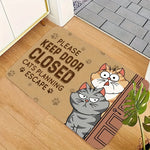 tapis d'entrée dessin animé chats motifs pattes cartoon moderne résistant décoloration adhésif sol porte