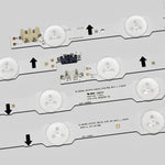 ruban led blanc moderne connecteurs électriques boutons commande