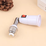 adaptateur lampe led e27 interrupteur adhésif moderne blanc chrome lisse