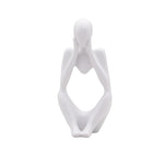 statuette moderne résine abstraction penseur gris doré décoration intérieure minimaliste maison ornement
