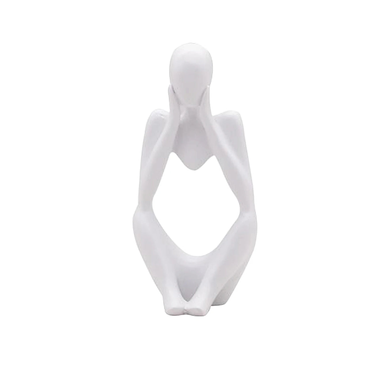 statuette moderne résine abstraction penseur gris doré décoration intérieure minimaliste maison ornement