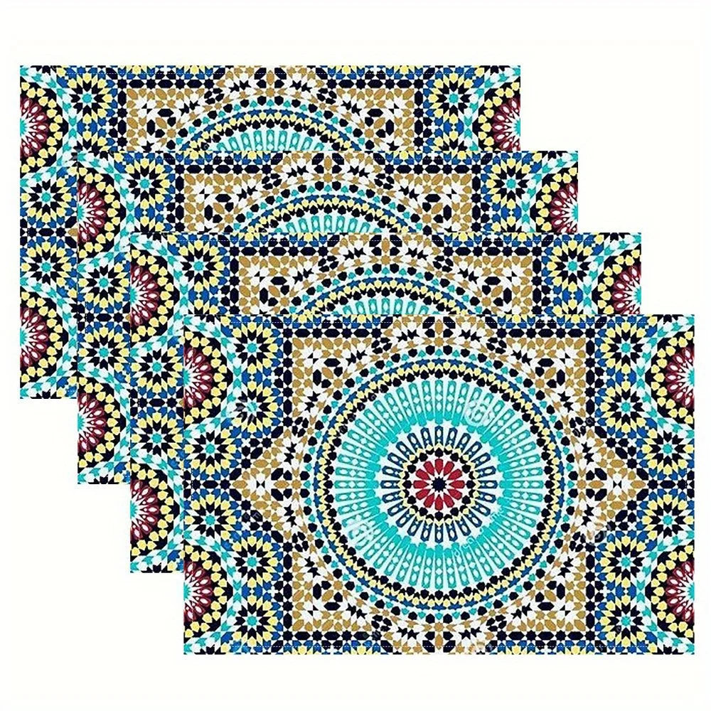 Dessous de plat marocain noir 30x40cm sur table moderne