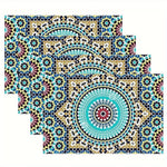 Dessous de plat marocain noir 30x40cm sur table moderne