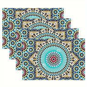 Dessous de plat marocain 30x40cm en polyester - 2 ou 4 sets pour décoration de table moderne