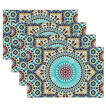 Dessous de plat marocain noir 30x40cm sur table moderne