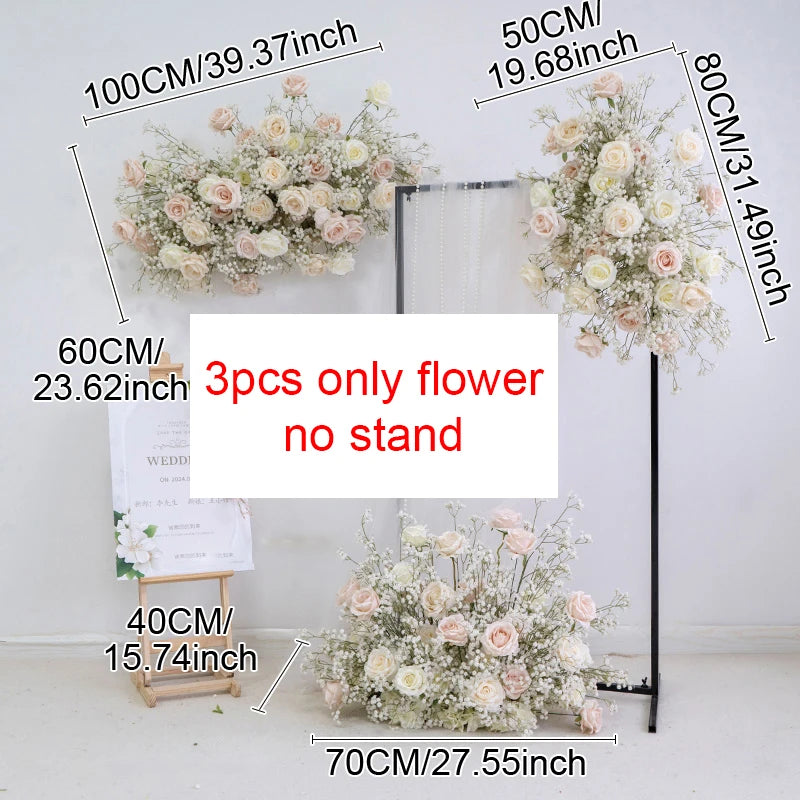 décoration mariage arches fleurs roses baby's breath voile romantique extérieur