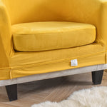 housse fauteuil velours doux moderne jaune protection extérieure intérieure lavable machine adaptable salon