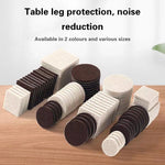 protecteurs pieds tables feutre nylon adhésifs gris clair foncé réduisent bruit antidérapants utilitaires pratiques