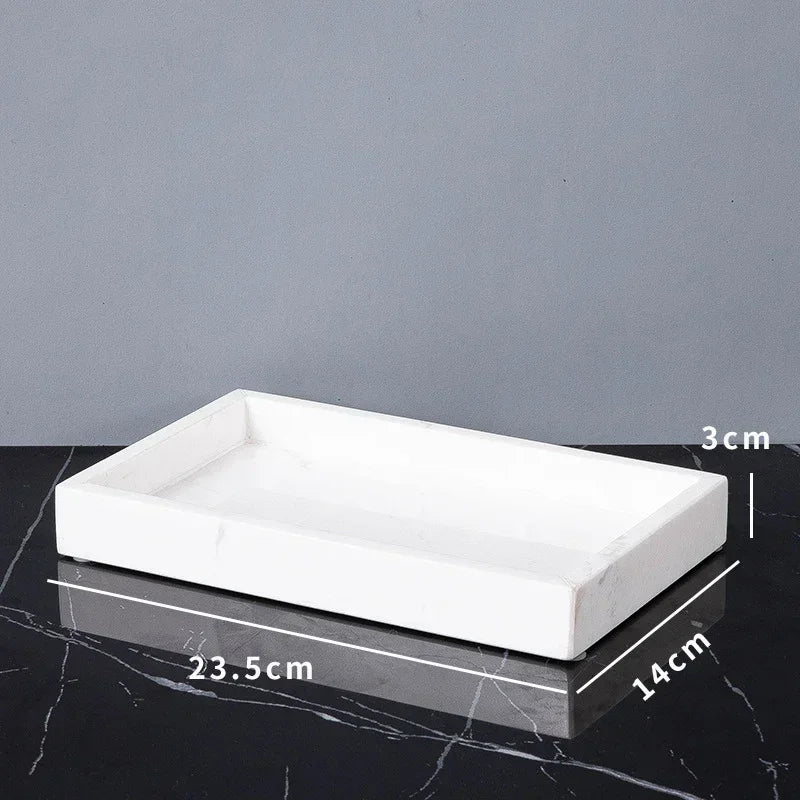 ensemble accessoires salle bain marbre blanc doré distributeur savon porte brosse savon