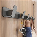 porte sacs mural gris moderne crochets fixations objets accrochés serviettes sacs