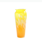 vase verre dégradé couleur bleu orange moderne décoration table arrangement fleurs artistique