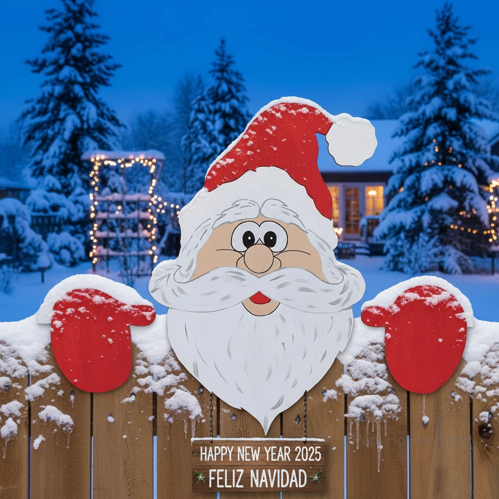Ensemble de personnages de Noël en plastique PP pour embellir votre jardin