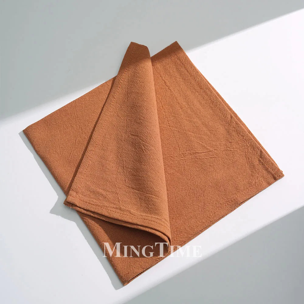 serviettes coton unies réutilisables classiques beige rose vert bleu marine table maison party