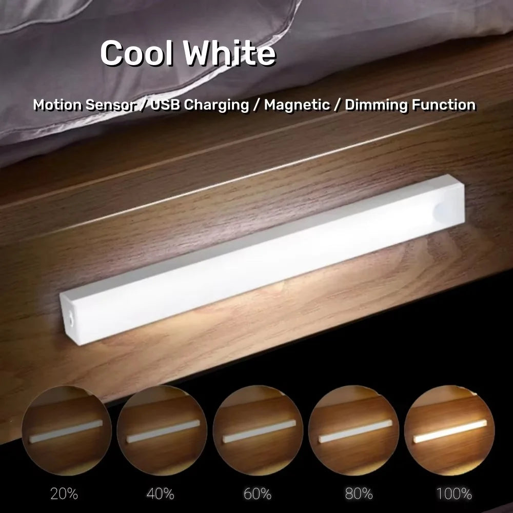 lampe led détecteur mouvement rechargeable usb blancs veilleuse rectangle moderne minimaliste adhésif