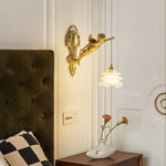 applique murale classique ange cristal doré éclairage led cuisine salle manger fixée mur