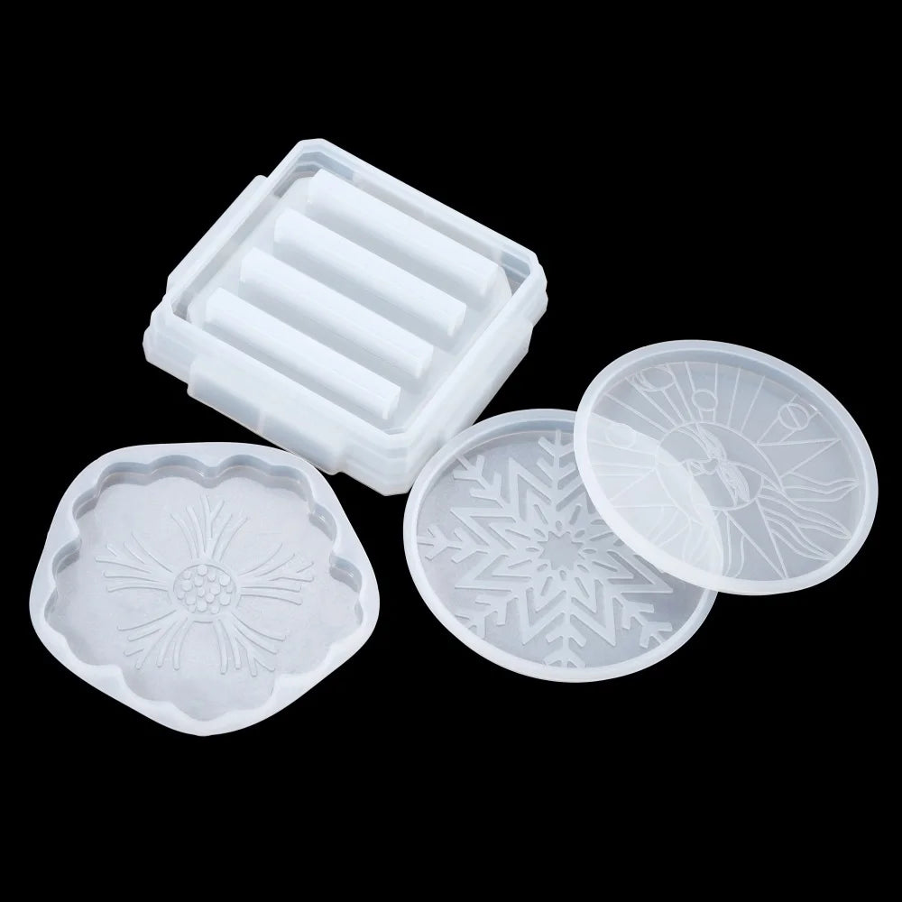 moulages silicones coquetiers transparents motifs fleurs dandelions geometriques decoration maison bricolage artisanal