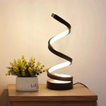 veilleuse table spirale animée compagnon noir blanc moderne led dimmable