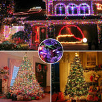 guirlande lumineuse multicolore 100 led 12m modernes ip67 étanchesextérieur noël