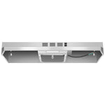 hotte cuisine acier inoxydable 280 cfm vitesses led argentée moderne easy clean