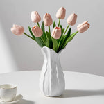 vase blanc moderne minimaliste plastique souple décoration intérieur arrondi chambre salon