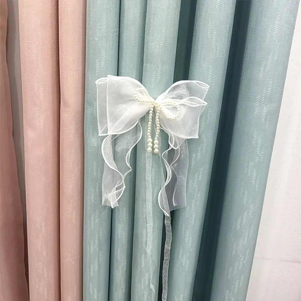 rubans fenêtre blancs organza décoratifs facilement installables moderne 20cm 11cm