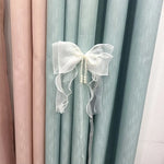 rubans fenêtre blancs organza décoratifs facilement installables moderne 20cm 11cm
