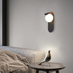 lampe murale led moderne noir blanche rond lisse minimaliste fixée mur