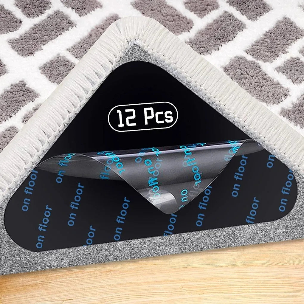 protections anti dérapantes tapis adhésives triangles noirs motifs textuels utilitaires intérieur