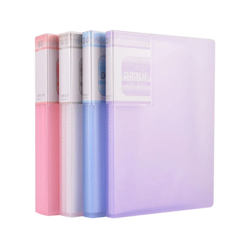 classeur transparent pvc a5 b5 organiseur documents scolaire scolaire moderne violet