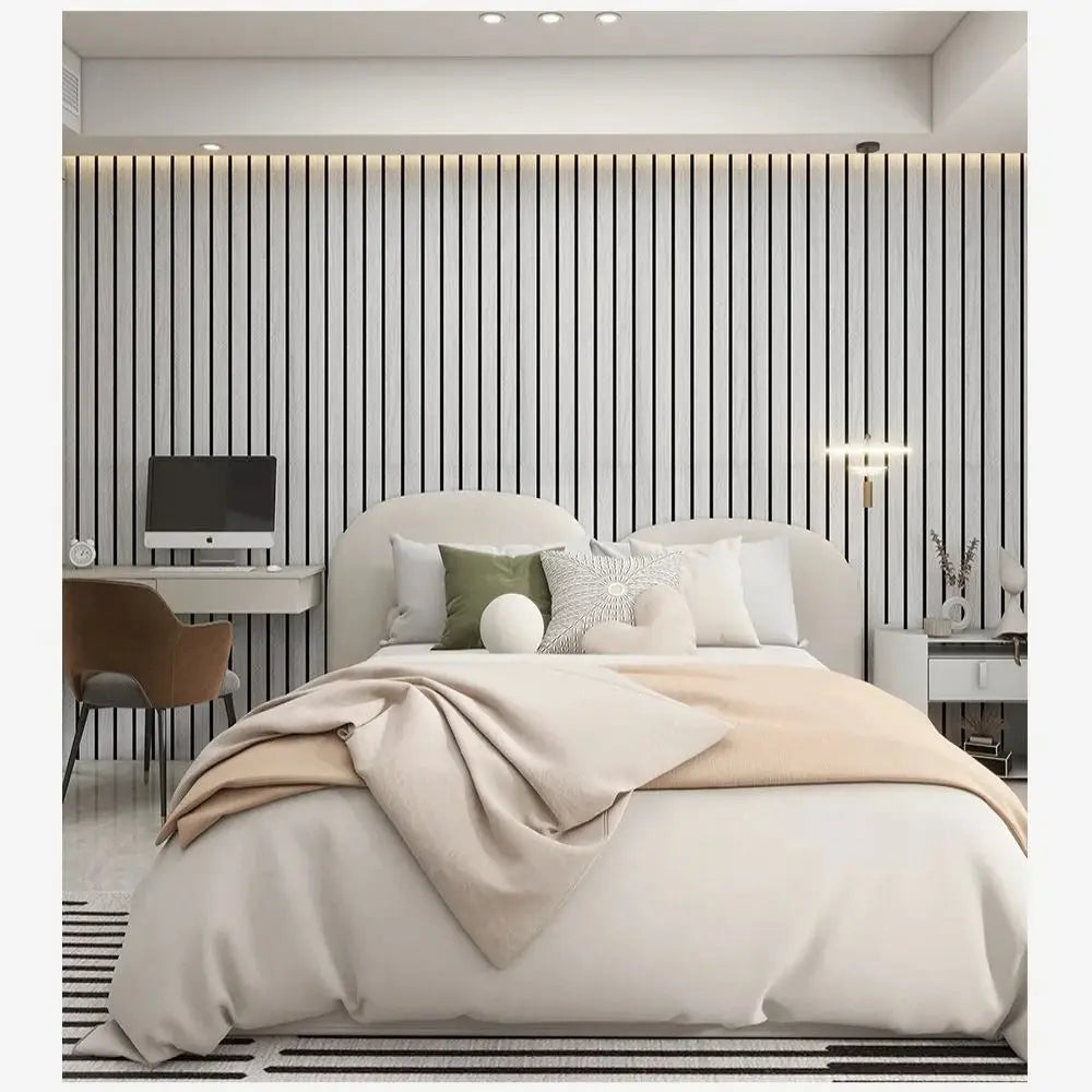 papier peint autoadhésif moderne rayures horizontales beige noir 40cm large 10m rouleau
