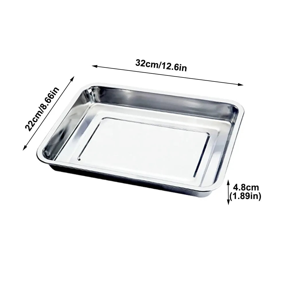 plateau repas moderne argenté lisse brillant utilitaire large dimension multifonctionalité