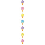 pendentif glace multicolore cône pépites paper enfantin opalescent fil anniversaire décoration festif