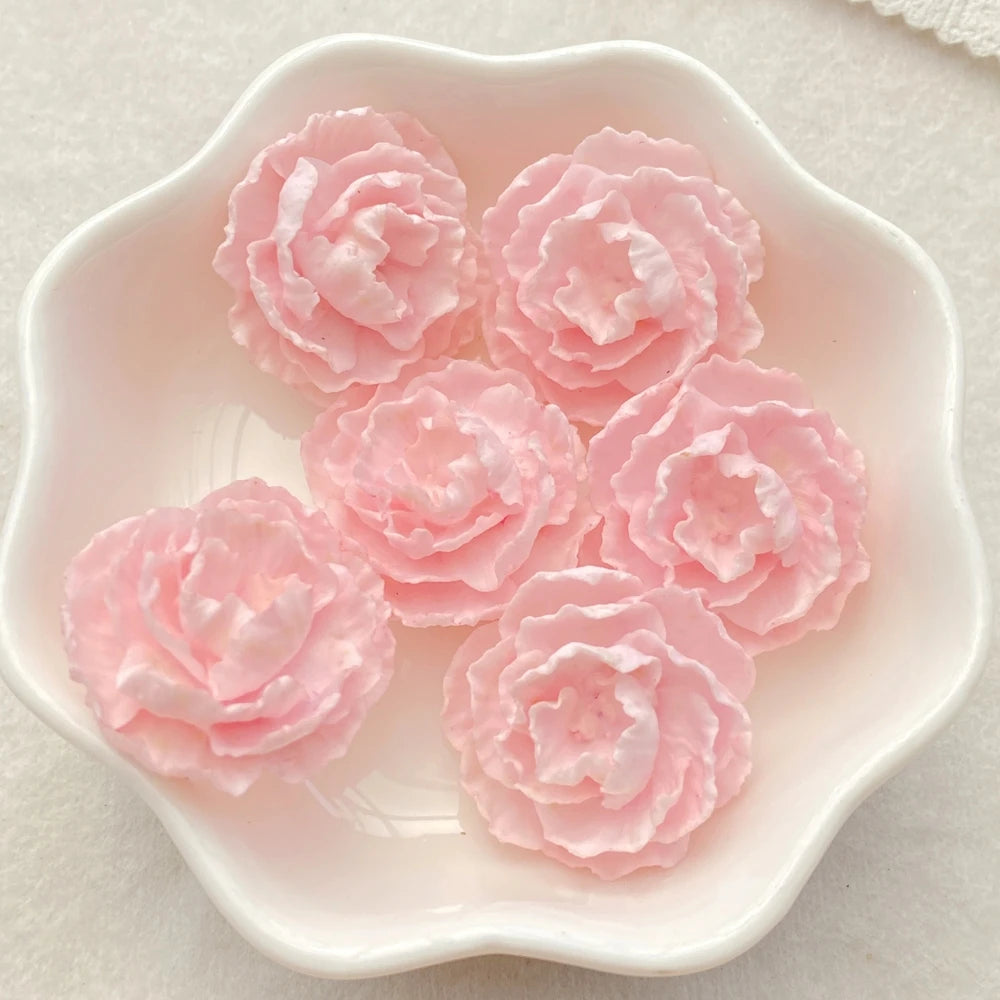 fleurs artificielles rose rouge jaune bleu violet blanches relief décor scrapbooking bricolage artisanat