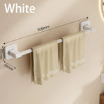 porte serviettes mural moderne adhésif noir gris blanc serviettes tissu beige bordure dorée salle