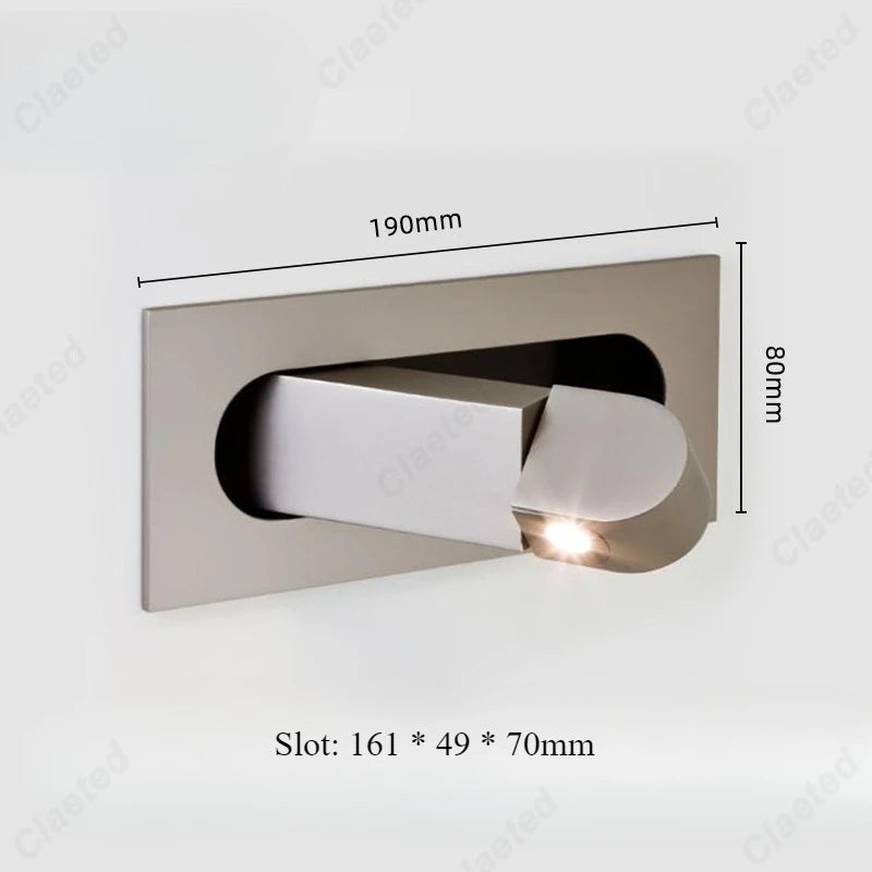 lampe murale led moderne minimaliste bronze gris clair éclairage chambre étude