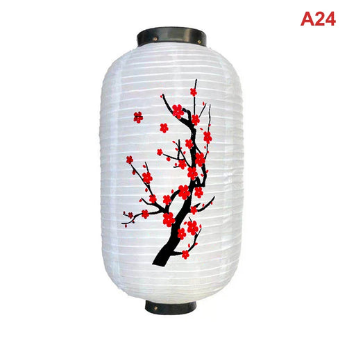 lanterne japonaise ronde papier blanc rouge motifs traditionnels décoration mariage fête artisanale
