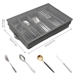 Rangement couverts avec fenêtre transparente