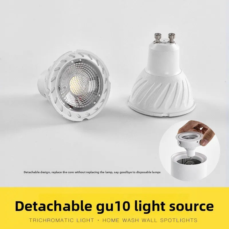 Spot LED GU10 6000K 4000K 3000K Blanc Noir 85mm Moderne Texture Fine