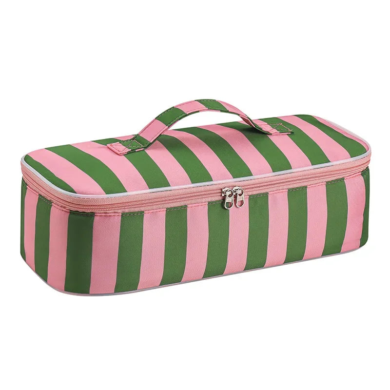 sac rangement coiffure vert rose brosse peigne diffuseur moderne pliable polyester multifonctionnels accessoires capillaires