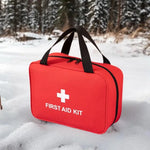 sac trousse premiers secours rouge noir first aid kit portable medicaments utile campingurgencevoyage